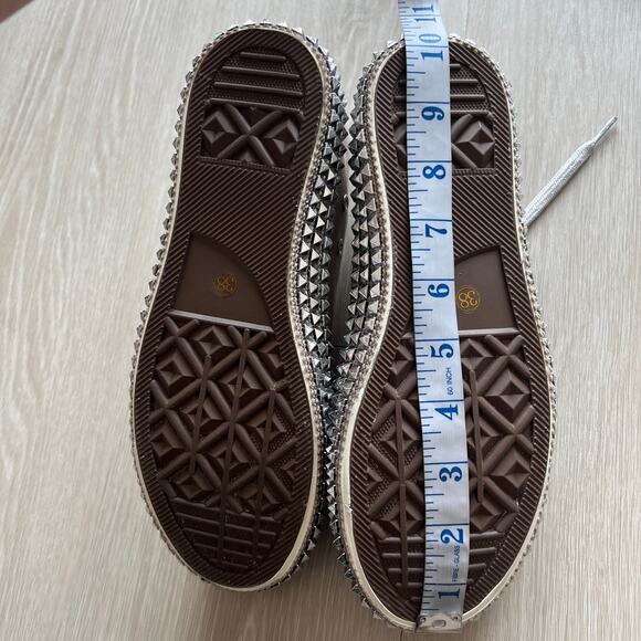 Nan-ku x Free People Cruise Studded Hi-Top Sneakers Size 38 US 8 Womens Gray NEW - Picture 13 of 14